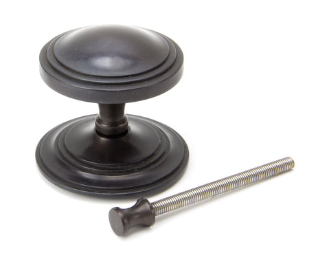 From The Anvil - Aged Bronze Art Deco Centre Door Knob | Sku. 90072 | Trade Door Handles.