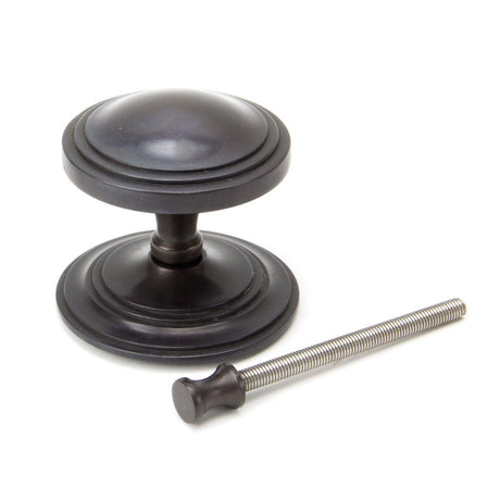 From The Anvil - Aged Bronze Art Deco Centre Door Knob | Sku. 90072 | Trade Door Handles.