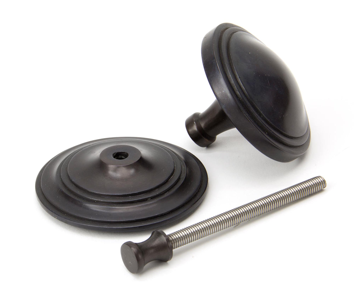 From The Anvil - Aged Bronze Art Deco Centre Door Knob | Sku. 90072 | Trade Door Handles.