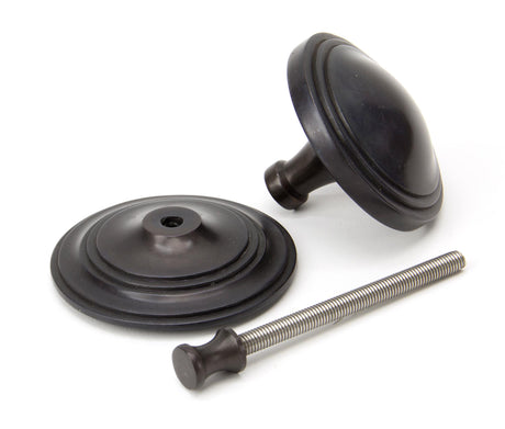 From The Anvil - Aged Bronze Art Deco Centre Door Knob | Sku. 90072 | Trade Door Handles.