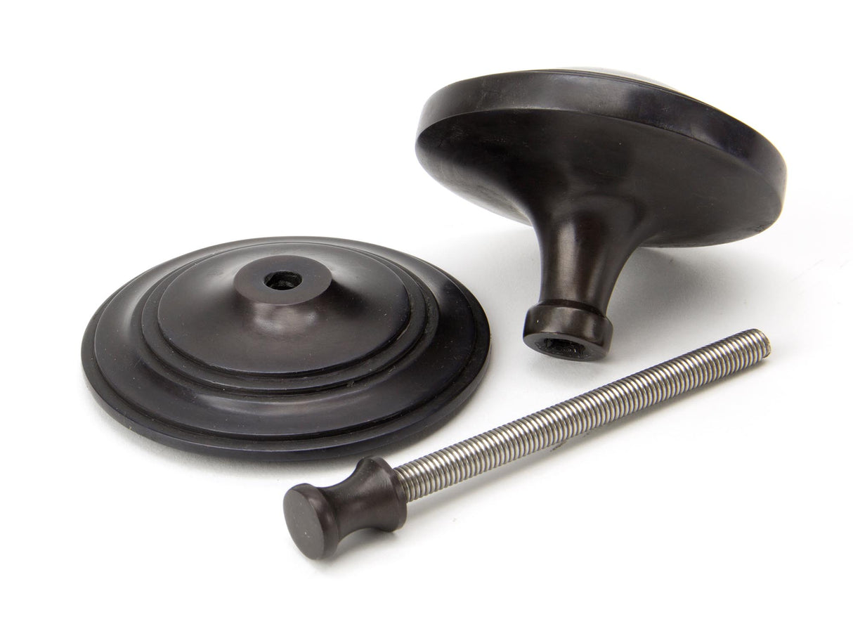 From The Anvil - Aged Bronze Art Deco Centre Door Knob | Sku. 90072 | Trade Door Handles.