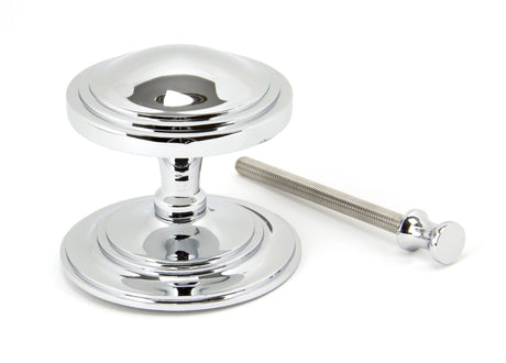 From The Anvil - Polished Chrome Art Deco Centre Door Knob | Sku. 90073 | Trade Door Handles.