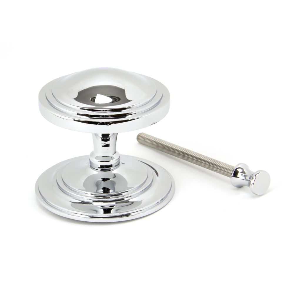 From The Anvil - Polished Chrome Art Deco Centre Door Knob | Sku. 90073 | Trade Door Handles.