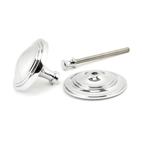 From The Anvil - Polished Chrome Art Deco Centre Door Knob | Sku. 90073 | Trade Door Handles.