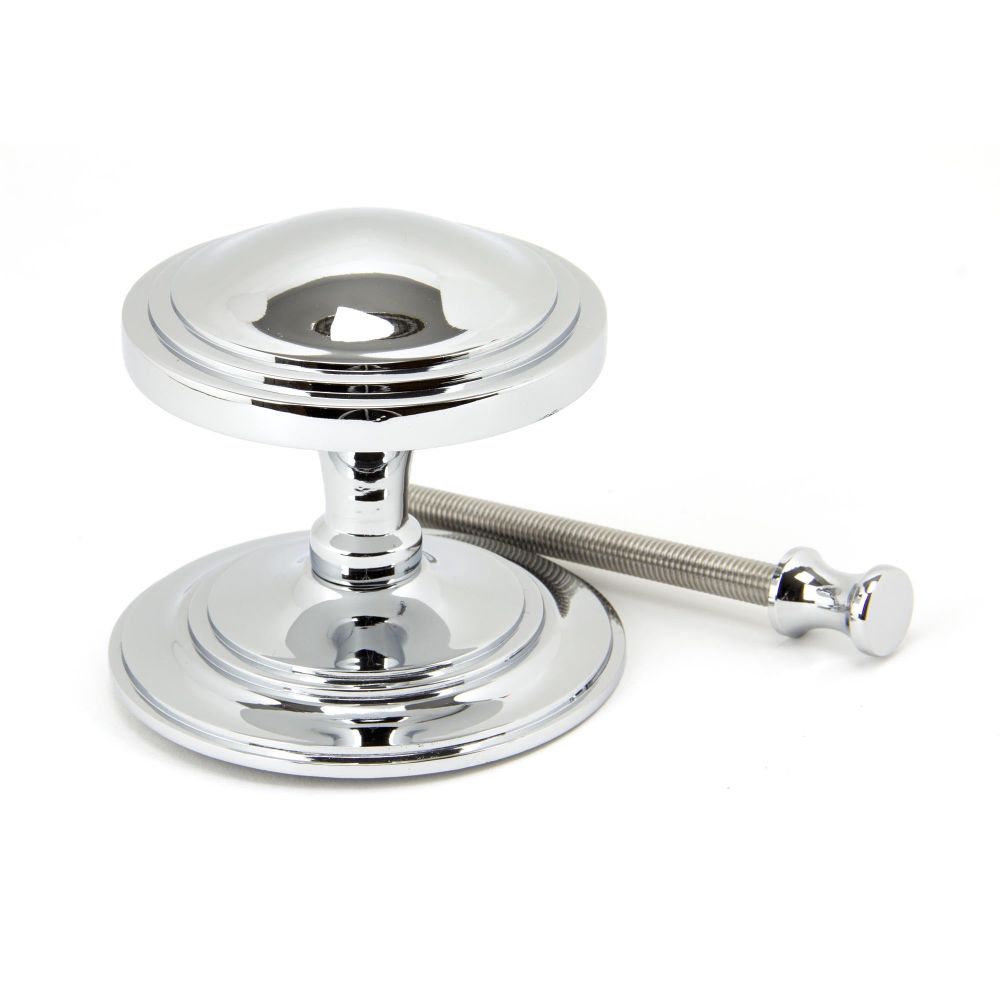 From The Anvil - Polished Chrome Art Deco Centre Door Knob | Sku. 90073 | Trade Door Handles.