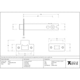 From The Anvil - Black 5" Heavy Duty Latch | Sku. 90128 | Trade Door Handles.