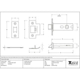 From The Anvil - PVD Brass 3" Heavy Duty Latch | Sku. 90130 | Trade Door Handles.