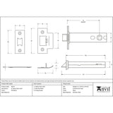 From The Anvil - PVD Brass 4" Heavy Duty Latch | Sku. 90131 | Trade Door Handles.