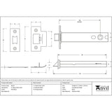 From The Anvil - PVD Brass 5" Heavy Duty Latch | Sku. 90132 | Trade Door Handles.