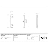 From The Anvil - SS ½" Rebate Kit for Deadlock | Sku. 90138 | Trade Door Handles.
