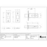 From The Anvil - PVD 2½" Heavy Duty Tubular Deadbolt | Sku. 90140 | Trade Door Handles.