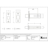 From The Anvil - PVD 3" Heavy Duty Tubular Deadbolt | Sku. 90141 | Trade Door Handles.