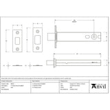 From The Anvil - PVD 5" Heavy Duty Tubular Deadbolt | Sku. 90143 | Trade Door Handles.