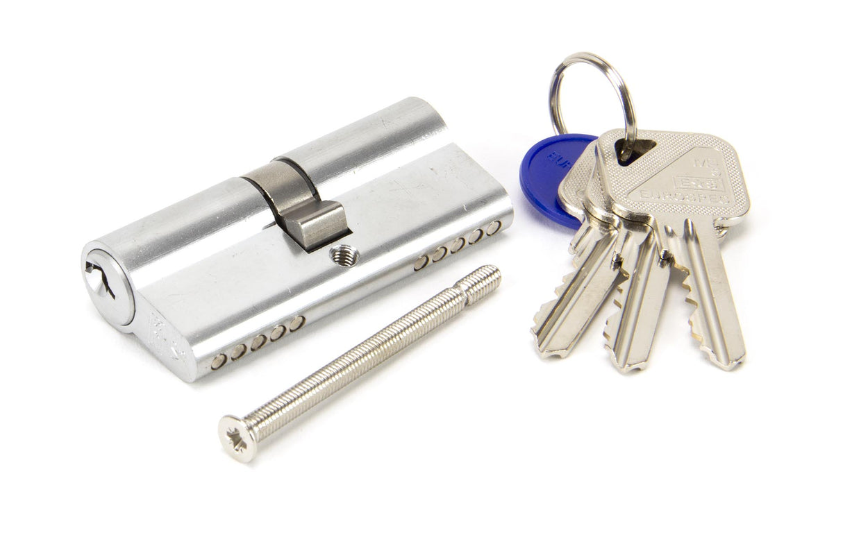 From The Anvil - Satin Chrome 35/35 Euro Cylinder | Sku. 90213 | Trade Door Handles.