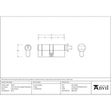 From The Anvil - Satin Chrome 35/35 Euro Cylinder/Thumbturn | Sku. 90214 | Trade Door Handles.