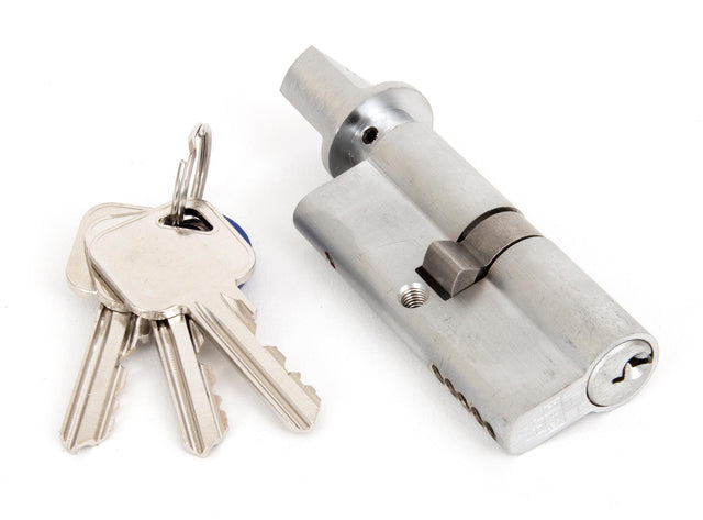 From The Anvil - Satin Chrome 35/35 Euro Cylinder/Thumbturn | Sku. 90214 | Trade Door Handles.