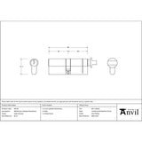 From The Anvil - Satin Chrome 40/40 Cylinder/Thumbturn | Sku. 90216 | Trade Door Handles.