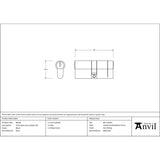 From The Anvil - Black 35/35 6pin Euro Cylinder KD | Sku. 90228 | Trade Door Handles.