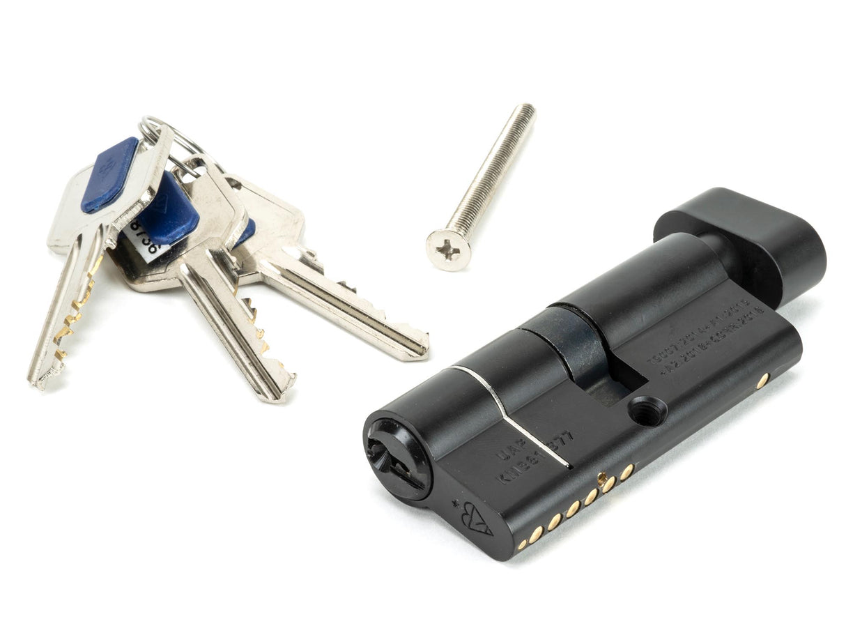 From The Anvil - Black 35/35 6pin Euro Cylinder/Thumbturn KD | Sku. 90232 | Trade Door Handles.