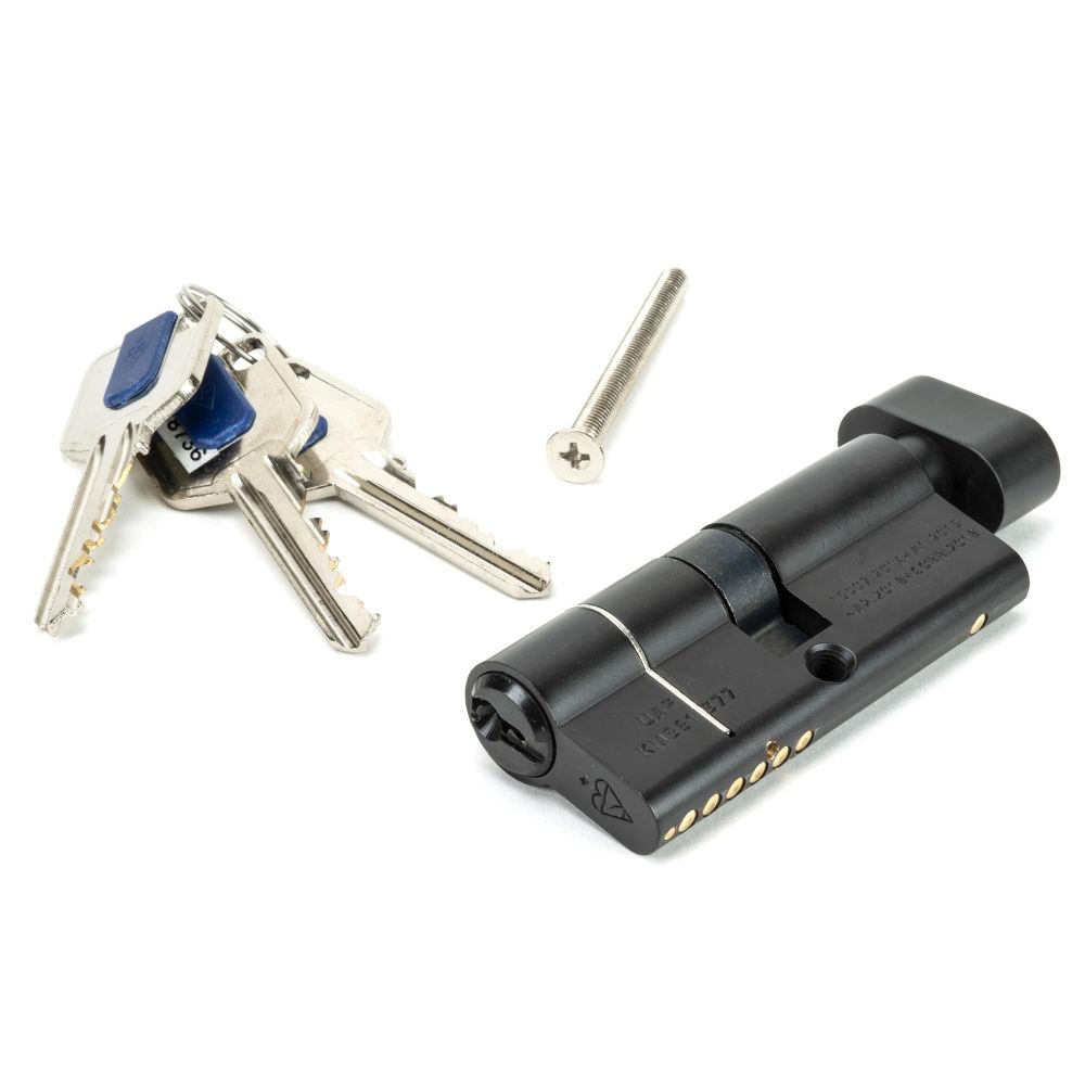 From The Anvil - Black 35/35 6pin Euro Cylinder/Thumbturn KD | Sku. 90232 | Trade Door Handles.
