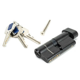 From The Anvil - Black 35/35 6pin Euro Cylinder/Thumbturn KD | Sku. 90232 | Trade Door Handles.