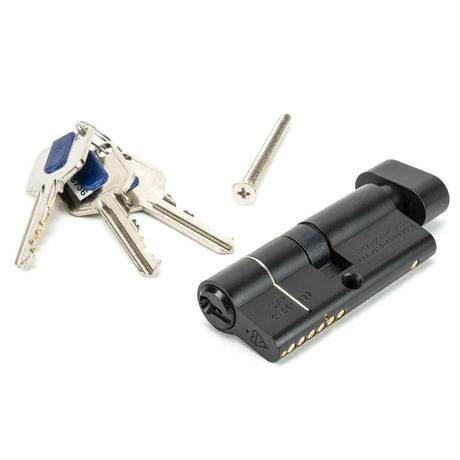 From The Anvil - Black 35/35 6pin Euro Cylinder/Thumbturn KD | Sku. 90232 | Trade Door Handles.