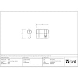 From The Anvil - Black 35/10 6pin Single Cylinder | Sku. 90235 | Trade Door Handles.