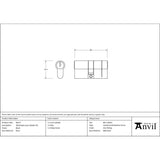 From The Anvil - Black 30/30 6pin Euro Cylinder KA | Sku. 90237 | Trade Door Handles.