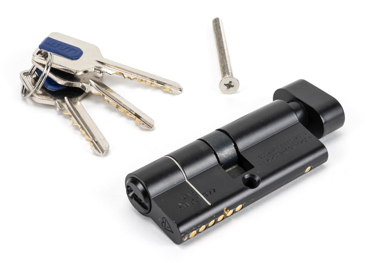From The Anvil - Black 35/35 6pin Euro Cylinder/Thumbturn KA | Sku. 90240 | Trade Door Handles.