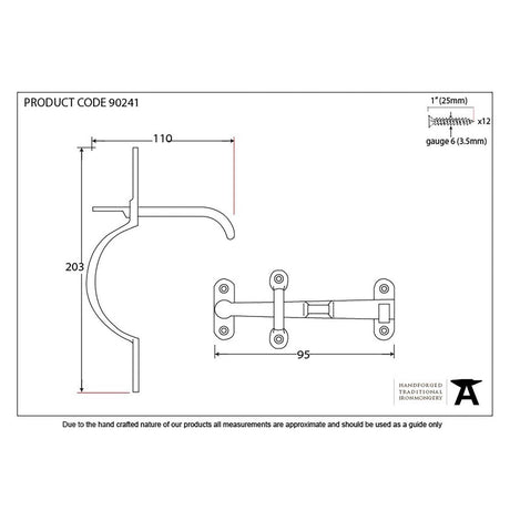 From The Anvil - Polished Brass Cast Suffolk Latch Set | Sku. 90241 | Trade Door Handles.