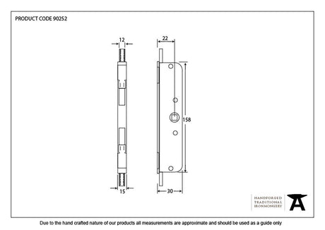 From The Anvil - Excal - Claw Gearbox 22mm Backset | Sku. 90252 | Trade Door Handles.
