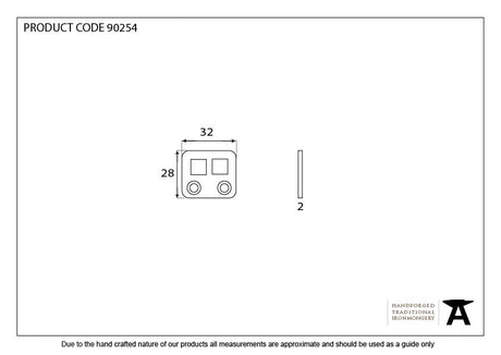 From The Anvil - BZP Excal - Flat Plate Shoot Bolt Keep | Sku. 90254 | Trade Door Handles.