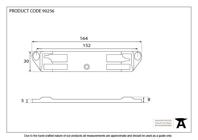 From The Anvil - BZP Excal - Raised Centre Keep | Sku. 90256 | Trade Door Handles.
