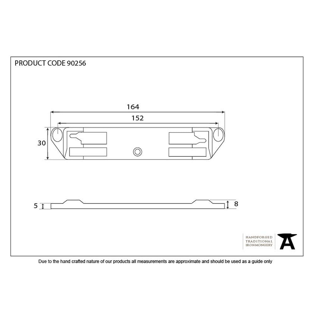 From The Anvil - BZP Excal - Raised Centre Keep | Sku. 90256 | Trade Door Handles.
