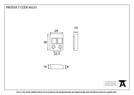 From The Anvil - BZP Excal - Raised Shoot Bolt Keep - LH | Sku. 90257 | Trade Door Handles.