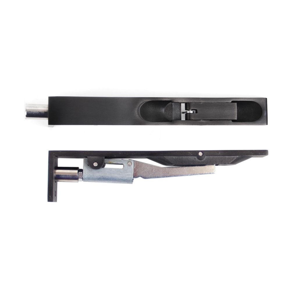 From The Anvil - Black PVD Stainless Steel 6" Flush Bolt | Sku. 90266 | Trade Door Handles.