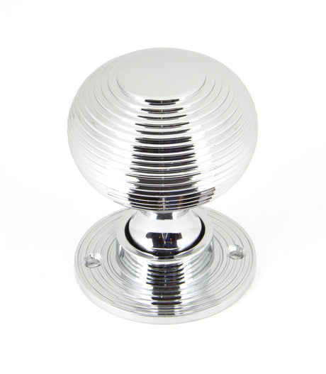 From The Anvil - Polished Chrome Heavy Beehive Mortice/Rim Knob Set | Sku. 90273 | Trade Door Handles.