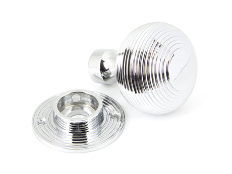 From The Anvil - Polished Chrome Heavy Beehive Mortice/Rim Knob Set | Sku. 90273 | Trade Door Handles.