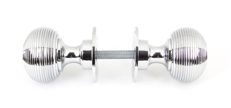 From The Anvil - Polished Chrome Heavy Beehive Mortice/Rim Knob Set | Sku. 90273 | Trade Door Handles.