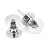 From The Anvil - Polished Chrome Heavy Beehive Mortice/Rim Knob Set | Sku. 90273 | Trade Door Handles.