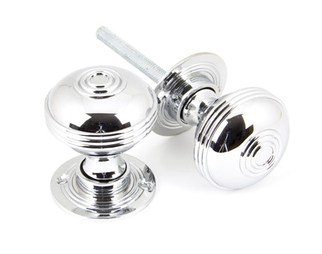 From The Anvil - Polished Chrome 50mm Prestbury Mortice/Rim Knob Set | Sku. 90274 | Trade Door Handles.