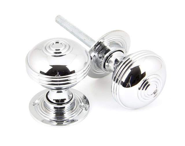 From The Anvil - Polished Chrome 50mm Prestbury Mortice/Rim Knob Set | Sku. 90274 | Trade Door Handles.