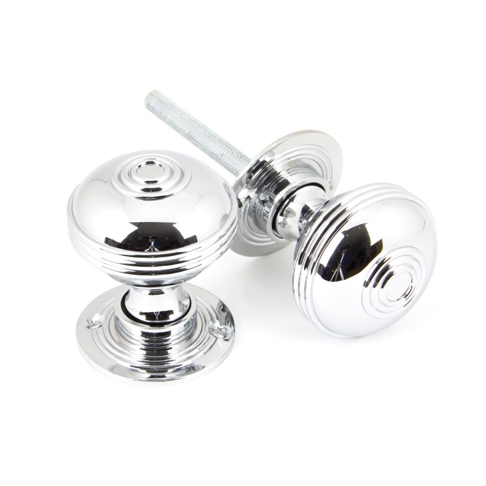 From The Anvil - Polished Chrome 50mm Prestbury Mortice/Rim Knob Set | Sku. 90274 | Trade Door Handles.