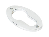 From The Anvil - Polished Chrome Oval Euro Escutcheon | Sku. 90279 | Trade Door Handles.