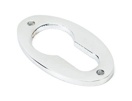 From The Anvil - Polished Chrome Oval Euro Escutcheon | Sku. 90279 | Trade Door Handles.