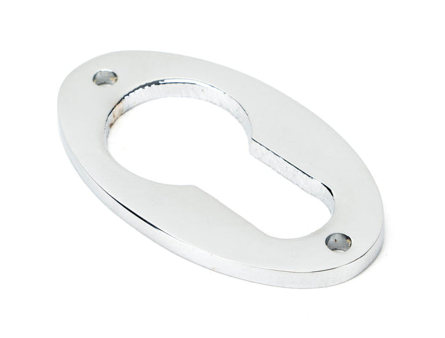 From The Anvil - Polished Chrome Oval Euro Escutcheon | Sku. 90279 | Trade Door Handles.