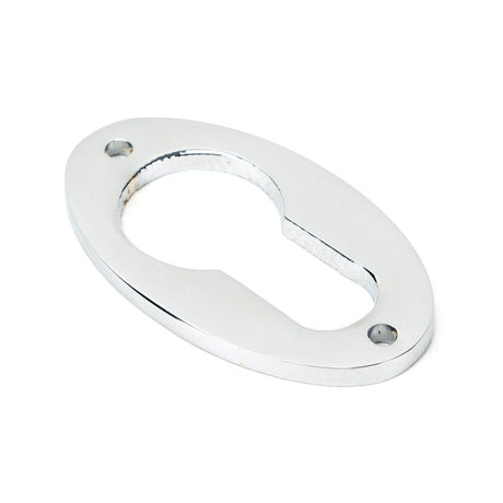 From The Anvil - Polished Chrome Oval Euro Escutcheon | Sku. 90279 | Trade Door Handles.