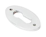 From The Anvil - Polished Chrome Oval Escutcheon | Sku. 90280 | Trade Door Handles.