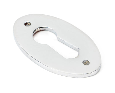 From The Anvil - Polished Chrome Oval Escutcheon | Sku. 90280 | Trade Door Handles.