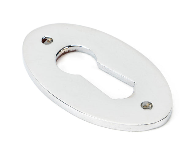 From The Anvil - Polished Chrome Oval Escutcheon | Sku. 90280 | Trade Door Handles.